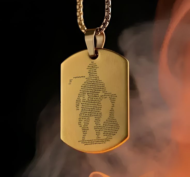 Divine Hanuman Chalisa pendant necklace