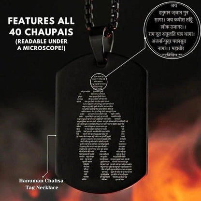 Divine Hanuman Chalisa pendant necklace